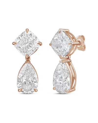 Diana M Lab Grown Diamonds Diana M. 14k Rose Gold 12.00 Ct. Tw. Lab-grown Diamond Drop Earrings