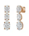 Diana M Lab Grown Diamonds Diana M. 14k Rose Gold 13.30 Ct. Tw. Lab-grown Diamond Hanging Earrings