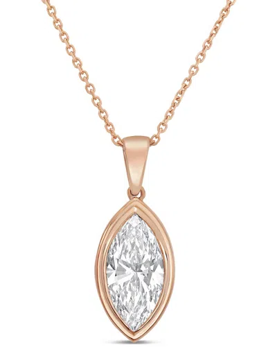 Diana M Lab Grown Diamonds Diana M. 14k Rose Gold 15.00 Ct. Tw. Lab-grown Diamond Pendant Necklace