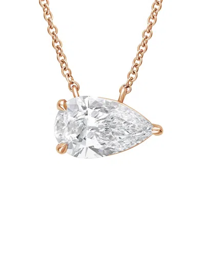 Diana M Lab Grown Diamonds Diana M. 14k Rose Gold 2.00 Ct. Tw. Lab-grown Diamond Solitaire Pendant