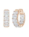Diana M Lab Grown Diamonds Diana M. 14k Rose Gold 3.00 Ct. Tw. Lab-grown Diamond Huggie Earrings