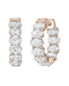 Diana M Lab Grown Diamonds Diana M. 14k Rose Gold 3.00 Ct. Tw. Lab-grown Diamond Huggie Earrings