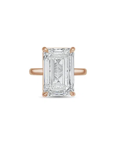 Diana M Lab Grown Diamonds Diana M. 14k Rose Gold 3.00 Ct. Tw. Lab-grown Diamond Solitaire Ring In Transparent
