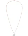 Diana M Lab Grown Diamonds Diana M. 14k Rose Gold 4.00 Ct. Tw. Lab-grown Diamond Pendant Necklace