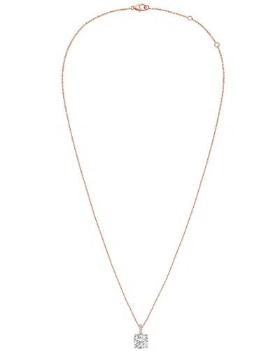 DIANA M LAB GROWN DIAMONDS DIANA M. 14K ROSE GOLD 3.15 CT. TW. LAB-GROWN DIAMOND PENDANT NECKLACE