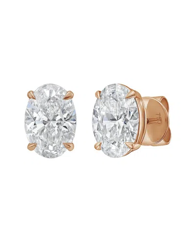 Diana M Lab Grown Diamonds Diana M. 14k Rose Gold 4.00 Ct. Tw. Lab-grown Diamond Earrings