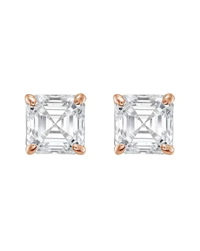DIANA M LAB GROWN DIAMONDS DIANA M. 14K ROSE GOLD 4.00 CT. TW. LAB-GROWN DIAMOND EARRINGS
