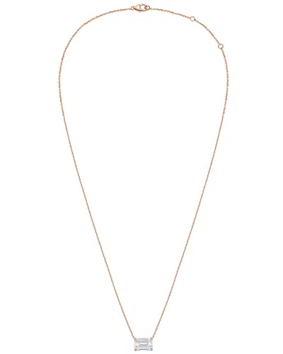 Diana M Lab Grown Diamonds Diana M. 14k Rose Gold 4.00 Ct. Tw. Lab-grown Diamond Pendant Necklace