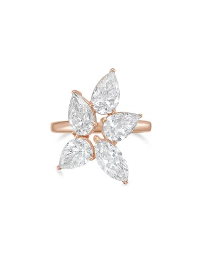 Diana M Lab Grown Diamonds Diana M. 14k Rose Gold 4.00 Ct. Tw. Lab-grown Diamond Fashion Ring In Multi