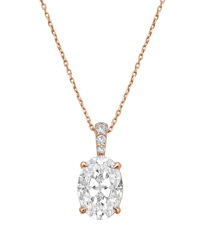 DIANA M LAB GROWN DIAMONDS DIANA M. 14K ROSE GOLD 4.20 CT. TW. LAB-GROWN DIAMOND PENDANT NECKLACE