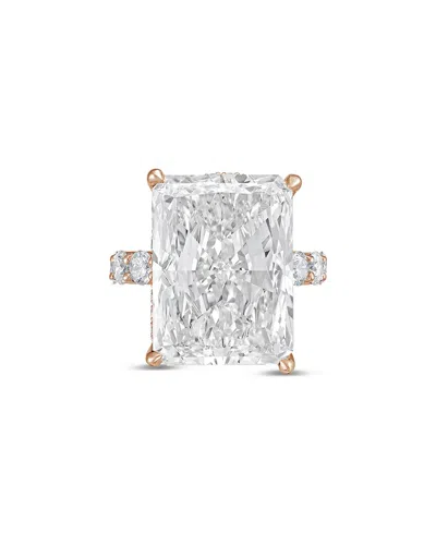 Diana M Lab Grown Diamonds Diana M. 14k Rose Gold 4.50 Ct. Tw. Lab-grown Diamond Pave Ring In Multi