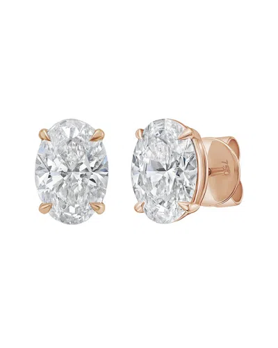 DIANA M LAB GROWN DIAMONDS DIANA M. 14K ROSE GOLD 5.00 CT. TW. LAB-GROWN DIAMOND EARRINGS