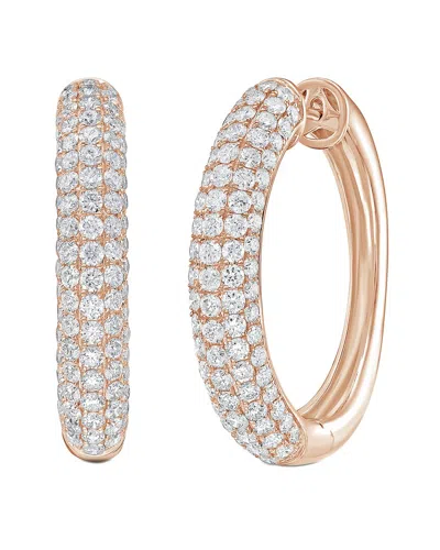 Diana M Lab Grown Diamonds Diana M. 14k Rose Gold 5.00 Ct. Tw. Lab-grown Diamond Hoop Earrings