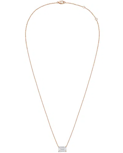 Diana M Lab Grown Diamonds Diana M. 14k Rose Gold 5.00 Ct. Tw. Lab-grown Diamond Pendant Necklace