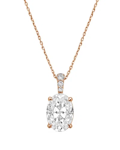 DIANA M LAB GROWN DIAMONDS DIANA M. 14K ROSE GOLD 5.20 CT. TW. LAB-GROWN DIAMOND PENDANT NECKLACE