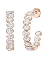 Diana M Lab Grown Diamonds Diana M. 14k Rose Gold 6.00 Ct. Tw. Lab-grown Diamond Hoop Earrings