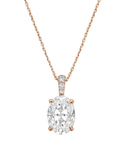 DIANA M LAB GROWN DIAMONDS DIANA M. 14K ROSE GOLD 6.00 CT. TW. LAB-GROWN DIAMOND PENDANT NECKLACE