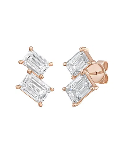 Diana M Lab Grown Diamonds Diana M. 14k Rose Gold 7.00 Ct. Tw. Lab-grown Diamond Earrings