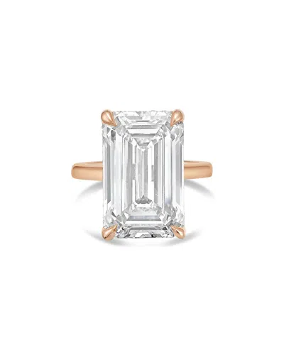 Diana M Lab Grown Diamonds Diana M. 14kt Rose Gold 3.00 Ct. Tw. Solitaire Ring In Transparent