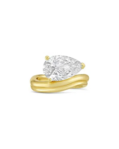 Diana M Lab Grown Diamonds Diana M. 18k 10.00 Ct. Tw. Solitaire Ring In Burgundy