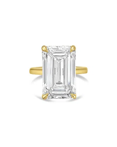 Diana M Lab Grown Diamonds Diana M. 18k 10.00 Ct. Tw. Solitaire Ring In Silver