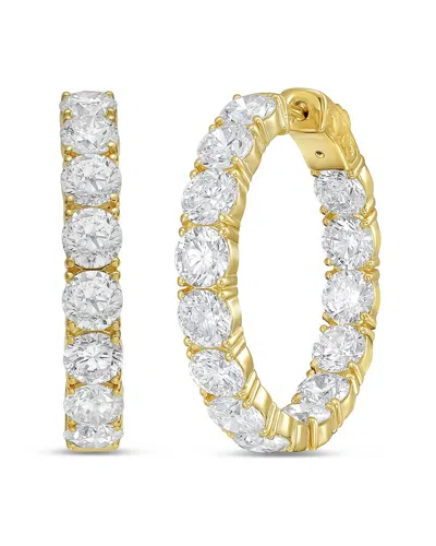 Diana M Lab Grown Diamonds Diana M. 18k 10.45 Ct. Tw. Lab-grown Diamond Hoop Earrings In Gold
