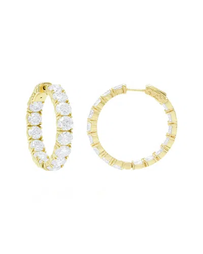 Diana M Lab Grown Diamonds Diana M. 18k 12.00 Ct. Tw. Lab-grown Diamond Hoop Earrings In Gold