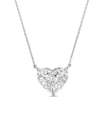 Diana M Lab Grown Diamonds Diana M. 18k 12.00 Ct. Tw. Lab-grown Diamond Necklace In Metallic