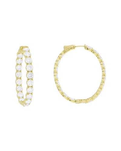 Diana M Lab Grown Diamonds Diana M. 18k 21.00 Ct. Tw. Lab-grown Diamond Hoop Earrings In Gold