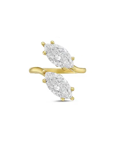 Diana M Lab Grown Diamonds Diana M. 18k 6.00 Ct. Tw. Two-stone Ring In Transparent