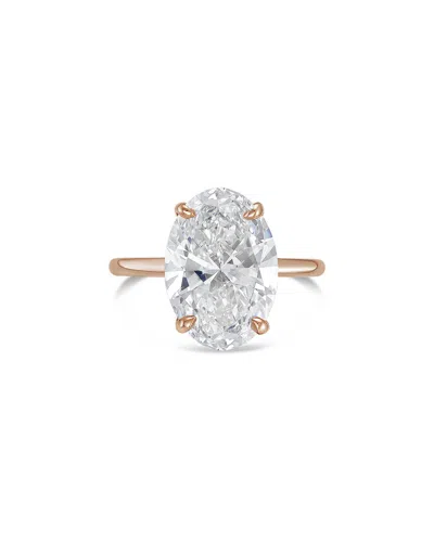 Diana M Lab Grown Diamonds Diana M. 18k Rose Gold 12.00 Ct. Tw. Lab-grown Diamond Solitaire Ring In Metallic