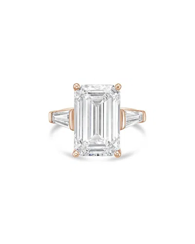 Diana M Lab Grown Diamonds Diana M. 18k Rose Gold 16.00 Ct. Tw. Lab-grown Diamond Three-stone Ring In Multi