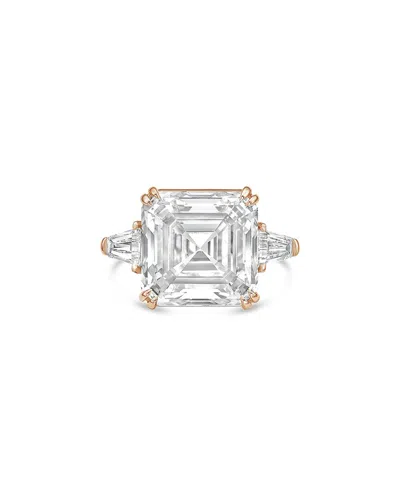 Diana M Lab Grown Diamonds Diana M. 18k Rose Gold 3.50 Ct. Tw. Lab-grown Diamond Ring In Silver
