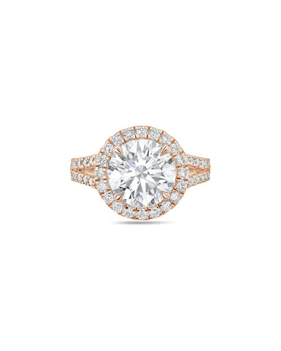 Diana M Lab Grown Diamonds Diana M. 18k Rose Gold 6.25 Ct. Tw. Lab-grown Diamond Ring In Brown