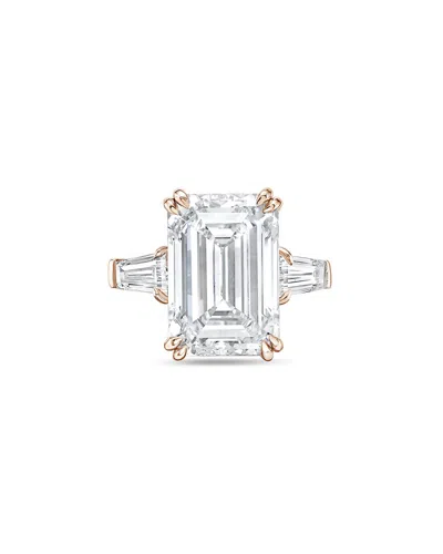 Diana M Lab Grown Diamonds Diana M. 18k Rose Gold 8.70 Ct. Tw. Lab-grown Diamond Ring In Metallic