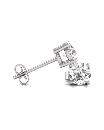 Diana M Lab Grown Diamonds Diana M. Fine Jewelry 14k 0.50 Ct. Tw. Lab Grown Diamond Studs In Metallic