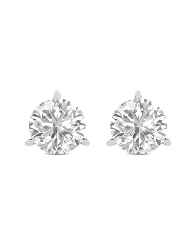 Diana M Lab Grown Diamonds Diana M. Fine Jewelry 14k 0.50 Ct. Tw. Lab Grown Diamond Studs In Metallic
