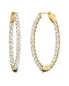 Diana M Lab Grown Diamonds Diana M. Fine Jewelry 14k 10.00 Ct. Tw. Lab Grown Diamond Hoops