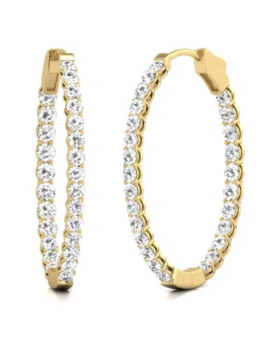 Diana M Lab Grown Diamonds Diana M. Fine Jewelry 14k 1.00 Ct. Tw. Lab Grown Diamond Hoops In Gold