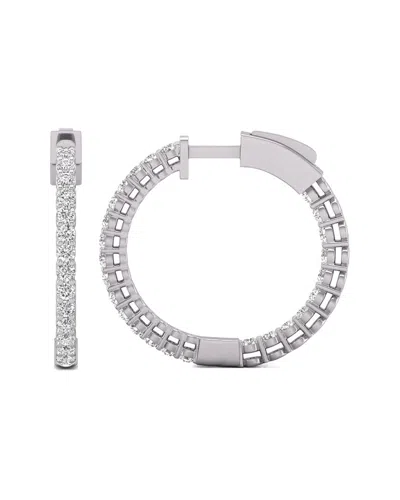 Diana M Lab Grown Diamonds Diana M. Fine Jewelry 14k 1.00 Ct. Tw. Lab Grown Diamond Hoops In Metallic