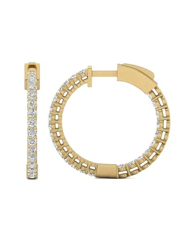 Diana M Lab Grown Diamonds Diana M. Fine Jewelry 14k 1.00 Ct. Tw. Lab Grown Diamond Hoops In Gold
