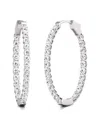 Diana M Lab Grown Diamonds Diana M. Fine Jewelry 14k 1.00 Ct. Tw. Lab Grown Diamond Hoops