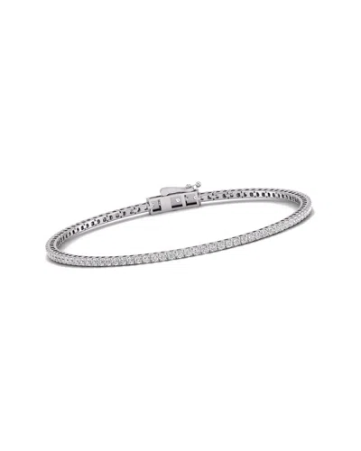 Diana M Lab Grown Diamonds Diana M. Fine Jewelry 14k 1.00 Ct. Tw. Lab Grown Diamond Tennis Bracelet In Metallic