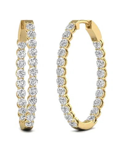 DIANA M LAB GROWN DIAMONDS DIANA M. FINE JEWELRY 14K 10.00 CT. TW. LAB GROWN DIAMOND HOOPS