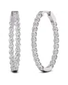 Diana M Lab Grown Diamonds Diana M. Fine Jewelry 14k 10.00 Ct. Tw. Lab Grown Diamond Hoops