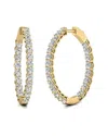 Diana M Lab Grown Diamonds Diana M. Fine Jewelry 14k 10.00 Ct. Tw. Lab Grown Diamond Hoops