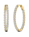 Diana M Lab Grown Diamonds Diana M. Fine Jewelry 14k 10.00 Ct. Tw. Lab Grown Diamond Hoops