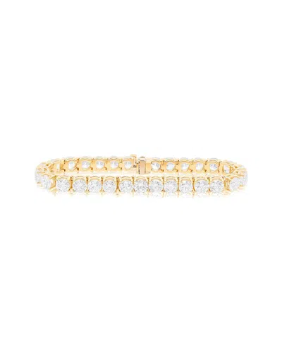 Diana M Lab Grown Diamonds Diana M. Fine Jewelry 14k 10.00 Ct. Tw. Lab Grown Diamond Tennis Bracelet In Gold