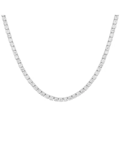 Diana M Lab Grown Diamonds Diana M. Fine Jewelry 14k 10.00 Ct. Tw. Lab Grown Diamond Tennis Necklace In Metallic