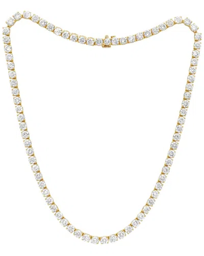Diana M Lab Grown Diamonds Diana M. Fine Jewelry 14k 15.00 Ct. Tw. Lab Grown Diamond Tennis Necklace In Multi